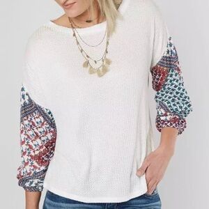 Daytrip White Textured Knit Top